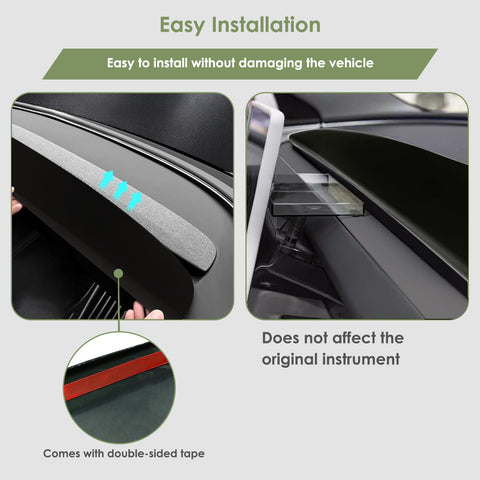 2pcs/Set Dashboard Panel Wrap Decor Cap for Tesla Model 3/Y Highland Juniper