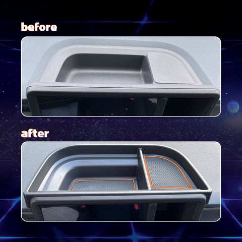 Car Behind Dashboard Screen Storage Organizer Tray For Ford Maverick 2022 2023 2024