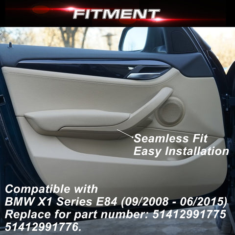 Xotic Tech Door Handle Cover Replacement Front Left + Right Side Inner Door Grab Handle Cover Armrest Bracket Compatible with BMW X1 E84 2008-2015