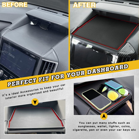 Nonslip Dash Mat Red Liner For Subaru Forester 2019+ Crosstrek Impreza 2018-2023