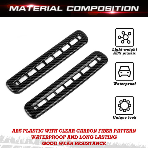 Door AC Outlet Vent Cover Trim Compatible with Dodge Challenger 2015-up Interior Accessories Decoration 2Pcs/Set