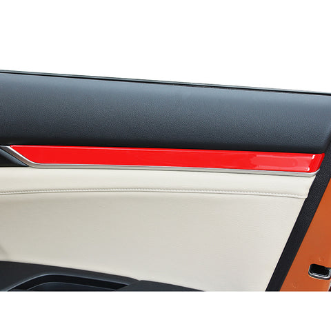 Red Pillar Speaker Handle Bowl Panel Molding Trim For Honda Civic Sedan 2016-21