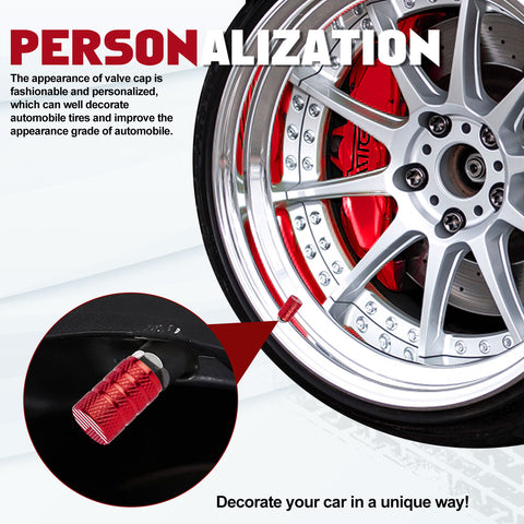 4pcs American Flag Tire Valve Stem Cover Caps Anodized Aluminum Alloy, Corrosion Resistant Leak-Proof Wheel Valve Cap Set, Universal for Cars Trucks Motorcycles SUVs