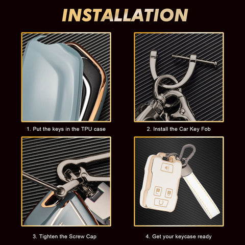 2X White TPU Full Cover Smart Key Fob Cover For Chevy Colorado Silverado Tahoe