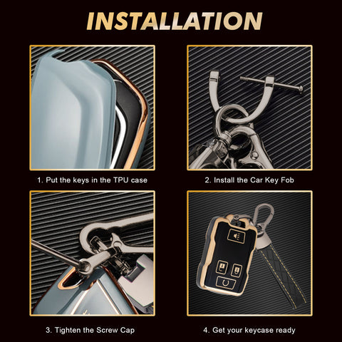 2X White TPU Full Cover Smart Key Fob Cover For Chevy Colorado Silverado Tahoe