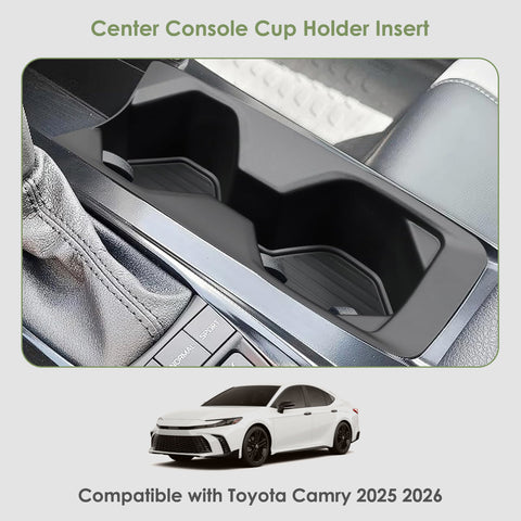 Front Center Console Dual Water Cup Holder Insert For Toyota Camry 2025 2026