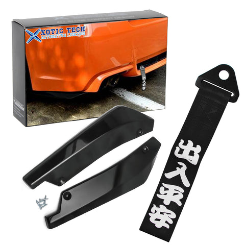 Splitters Canard Diffuser Winglet+Chinese Slogan Towing Strap Wind Universal Fit
