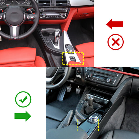 Carbon Fiber Style Armrest Box Multimedia Gear Panel Cover For BMW 3 4 Series