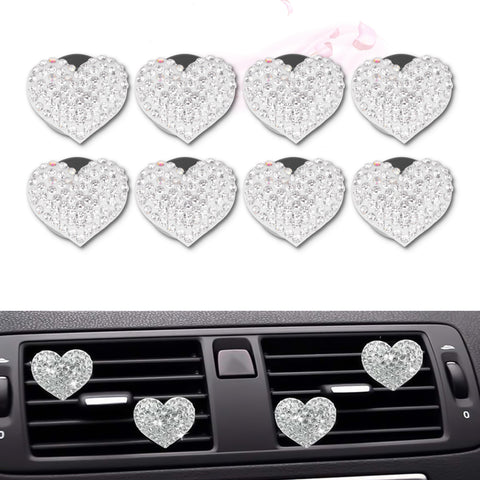 Bling Car Air Fresheners Rhinestone Diffuser Vent Clips Decor Universal Fit