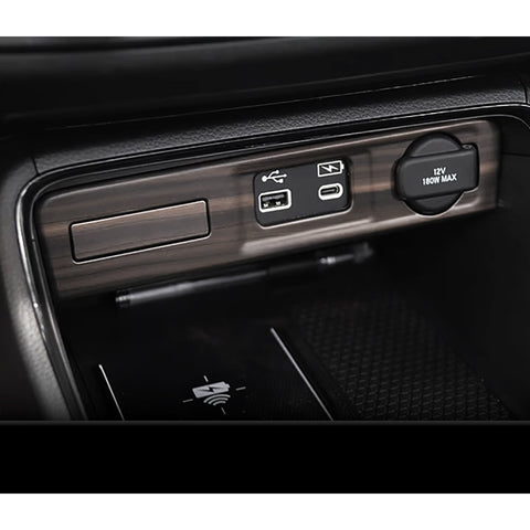 Wood/Carbon Look Console USB Port Charger Switch Panel Cover For Honda CRV 2023+