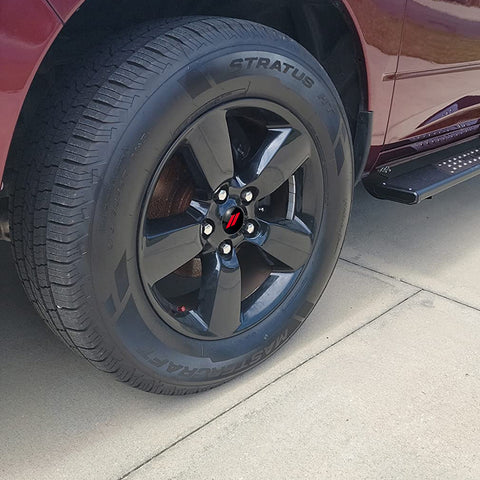 x xotic tech 4pcs 63mm 2.5" Slash Rim Wheel Center Cap Covers Compatible with Dodge Charger Challenger Durango Journey Avenger Hornet Dart R/T SRT or Jeep or Chrysler 6C227DX8AA,6C227RM8AA (Gloss Red)