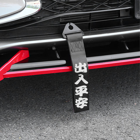 Set Race Style Front Bumper Tow Strap+Tow Hook For Audi A4 A5 S4 S5 RS5 2008-19