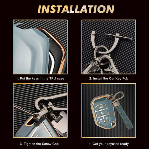 Green TPU Full Cover Folding Remote Key Fob Cover For Jeep Wrangler JLU 2018-22