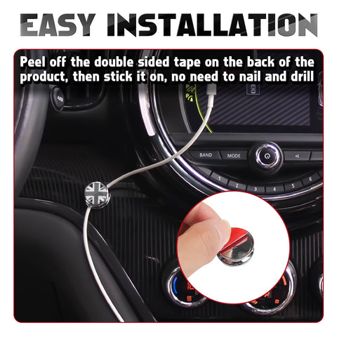 x xotic tech Hanger Stick on Car Dashboard Hook Holder Sticky Wall for Mask Key Fob USB Earphone Cable Sunglasses Compatible with Mini Cooper Accessories Universal (2 Pack, Union Jack Flag)