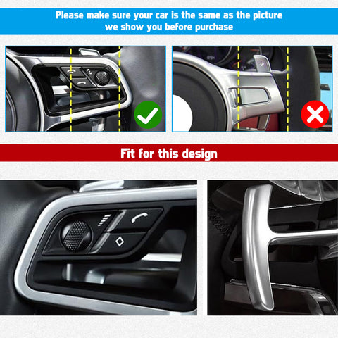 Red Aluminum Paddle Shifter Extension For Porsche Panamera Macan Cayenne 718 918