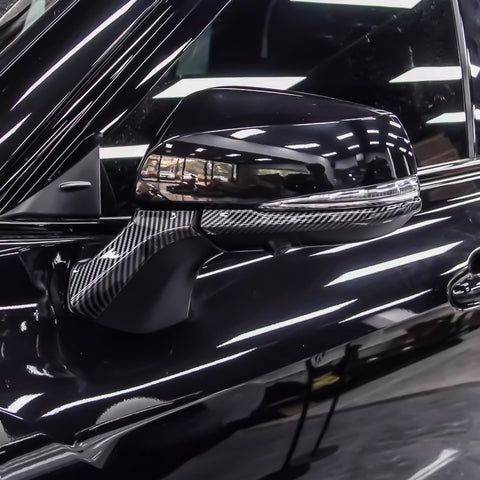 x xotic tech Carbon Fiber Style Rearview Mirror Side Strip Molding Cover Trim Compatible with Toyota Highlander 2020-up Car Decoration Exterior Accessories 4Pcs/Set