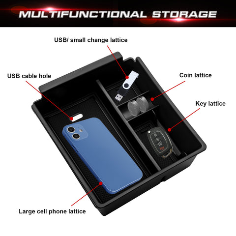 Central Armrest Box Storage Container For Hyundai Tucson Limited Hybrid 2022-23