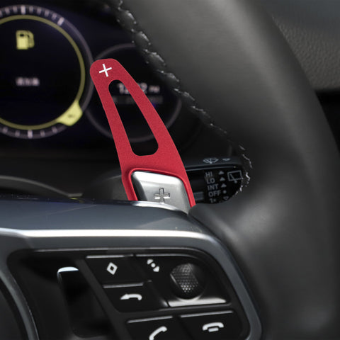 Red Aluminum Paddle Shifter Extension For Porsche Panamera Macan Cayenne 718 918