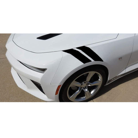 Blue Roll Front Hood Hash Mark Fender Racing Rally Stripes Sticker Vinyl Decal