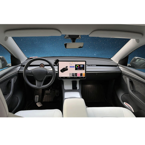 Console Strip Steering Wheel Paddle Shifter Door Panel Cover For Model 3 Model Y