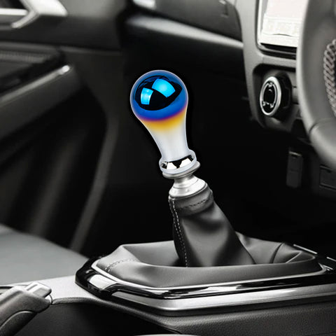 Universal Burnt Blue Alloy Round Ball Shape Car Gear Shift Knob Shifter Lever