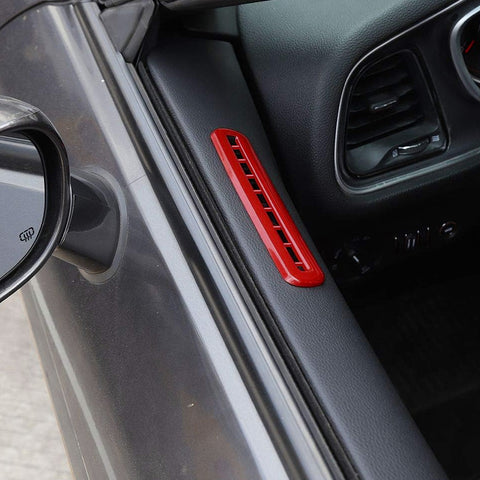 Door AC Outlet Vent Cover Trim Compatible with Dodge Challenger 2015-up Interior Accessories Decoration 2Pcs/Set