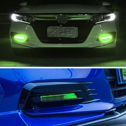 Xotic Tech Self Adhesive Front Fog Light DRL Tint Vinyl Film, Precut Fog Lamp Light Transmission Stickers Overlay Decal Exterior Decoration Compatible with Honda Accord 10th 2018 2019 2020
