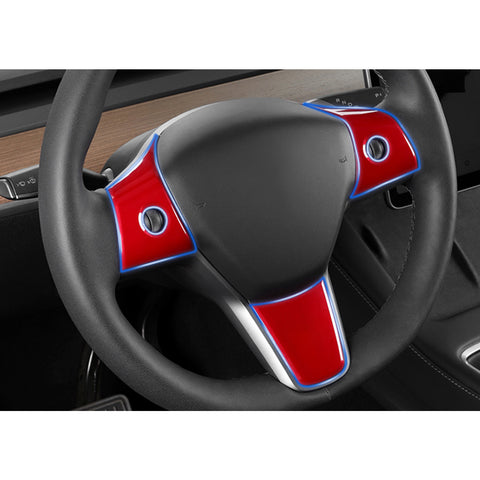 Carbon Fiber ABS Set Steering Paddle Shifter Trim Cover For Tesla Model 3 2017-2023 & Model Y 2020-up