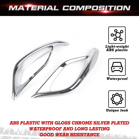 x xotic tech Rear Bumper Fog Light Lamp Cover Trim Compatible with Toyota Highlander 2020-up ABS Car Decoration Exterior Accessories, 2Pcs/Set