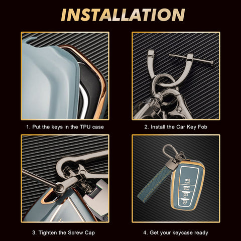 Green TPU Full Seal Remote Control Key Fob Cover For Toyota Camry C-HR 2018-UP