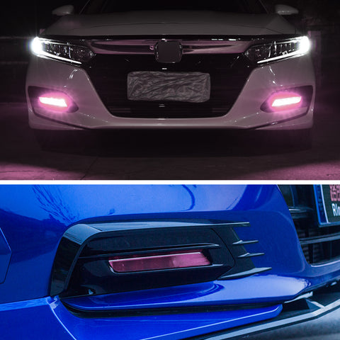 Xotic Tech Self Adhesive Front Fog Light DRL Tint Vinyl Film, Precut Fog Lamp Light Transmission Stickers Overlay Decal Exterior Decoration Compatible with Honda Accord 10th 2018 2019 2020