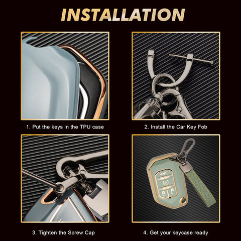 Green TPU Full Cover Folding Remote Key Fob Cover For Jeep Wrangler JLU 2018-22