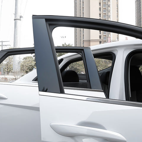 x xotic tech Pillar Post Side Door Window Cover Trim Pre-Cut Molding, Compatible with Honda CRV 2012-2016 (Glossy Black)