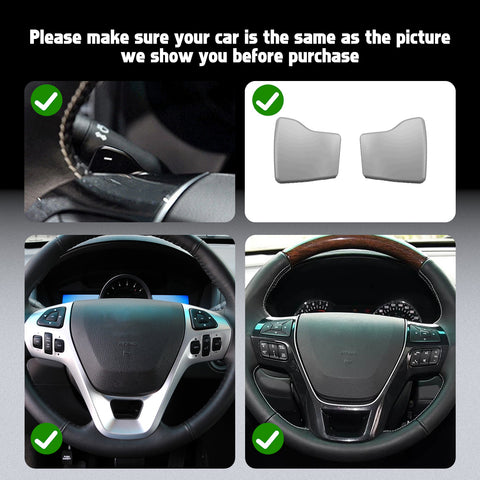Aluminum Paddle Shifter Extension Decoration Cover For Ford Explorer 2013-2019