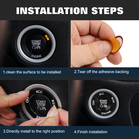Keyless Engine Push Start Button & Surrounding Ring For Dodge Charger Challenger