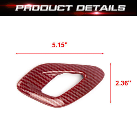 Car Interior Side Door Handle Decor Overlay Cover For Dodge Challenger 2015-up