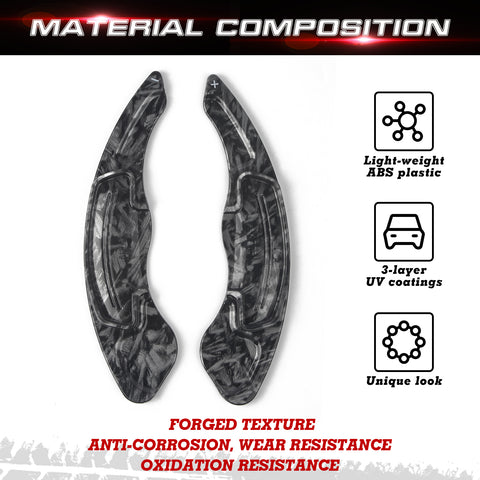 Black Forged Look Steering Wheel Paddle Shifter Extension For Honda Accord Civic