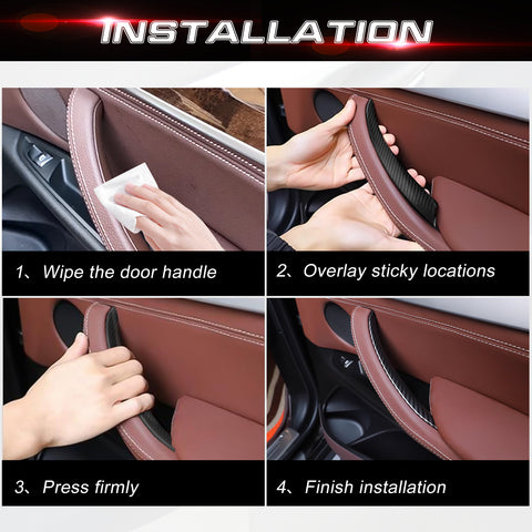 x xotic tech Door Pull Handle Cover Compatible with BMW X5 Series E70/E70 LCI 2008-2013, BMW X6 Series E71/E72 2008-2014, Inner Passenger Right Side Door Handle Protective Cover