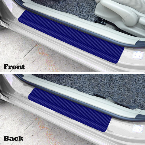 3D/4D Carbon Fiber Texture Door Sill Vinly Scratch Protection Cover Sticker