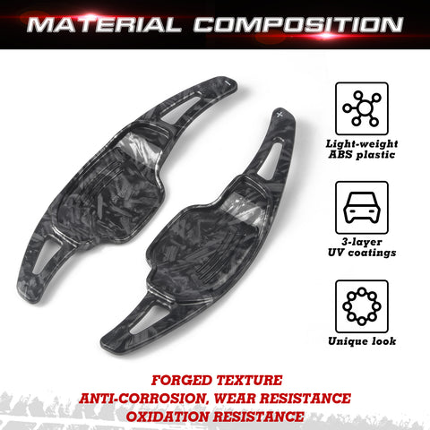 Black Forged Style Steering Paddle Shifter Extension For Chevy Camaro 2012-2015