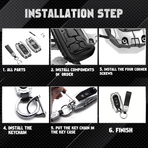 x xotic tech Mech Style Heavy Metal Key Fob Cover Compatible with Mercedes Benz C S E G Class GLC AMG EQS EQE SL S350 S400 S450 S500 C200 C260, Zinc Alloy Key Case Protector Shell Keychain