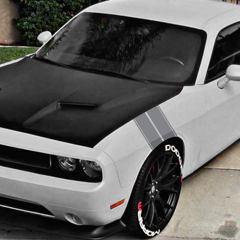 x xotic tech Fender Stripes Hash Marks KK Vinyl Decal Universal for Car Truck Sticker Racing Stripe 11"x23"