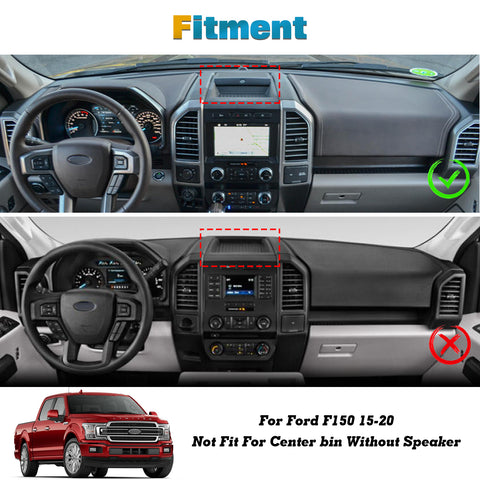 Pre-cut Suede Dashboard Carpet Pad Cover Sun Protector For Ford F150 15-2020