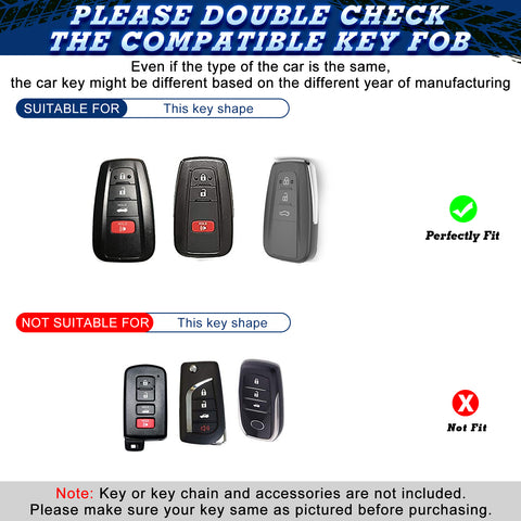 Blue / Black / Red / Rose Gold / Silver Full Protection Soft TPU Smart Key Fob Cover for Toyota Prius Prime GT 86 Camry Hybrid C-HR Corolla Hatchback RAV4 Avalon