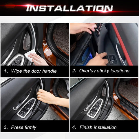 Xotic Tech Door Handle Covers, Driver&Passenger Side Inner Door Pull Handle Cover Compatible with BMW 3 Series F30/F31/F34 320,328,330,335 2012-2018 BMW 4 Series F32/F33/F36 420,435 2014-2017