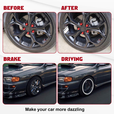 6Pcs Silver Car Reflective Sporty Racing Style Tire Rim Stickers For 18-21 Inch Wheels
