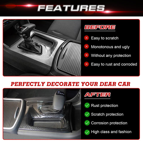 Console Gear Shift Panel Molding Cover For Dodge Charger 2015-2023 Accessories