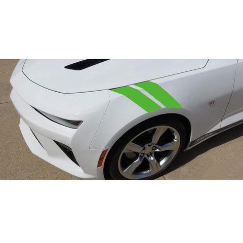 Blue Roll Front Hood Hash Mark Fender Racing Rally Stripes Sticker Vinyl Decal