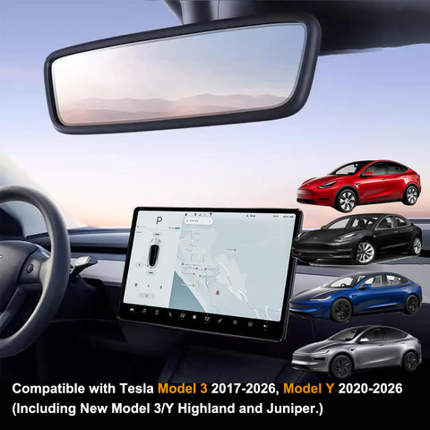 2pcs/Set Screen Edge Rearview Mirror Protector Trim Frame For Tesla Model 3 Y