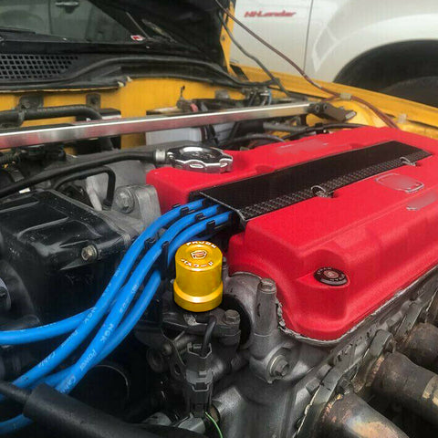 JDM Style Hood Vent Spacer Risers VTEC Solenoid Valve Cover Cap For Honda Acura